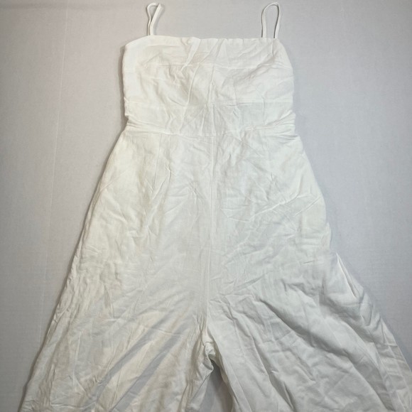 Women's  Spaghetti Strap Tie Back Sleeveless High Waist Wide Leg Romper size XL - Picture 2 of 3